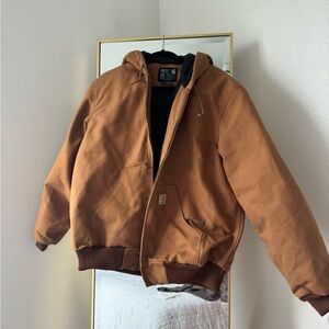 Carhartt Men’s Loose Fit Firm Duck Insulated Flannel-Lined Active Jacket